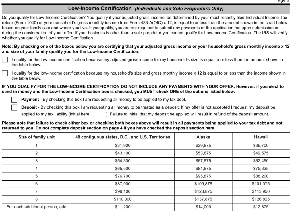 How To Fill Out Irs Form Offer In Compromise