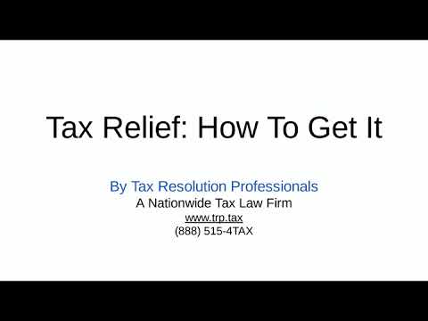 Tax Relief: How To Get It