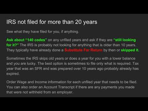 20 Years or More Of Unfiled Tax Returns: Here&#039;s What You Do
