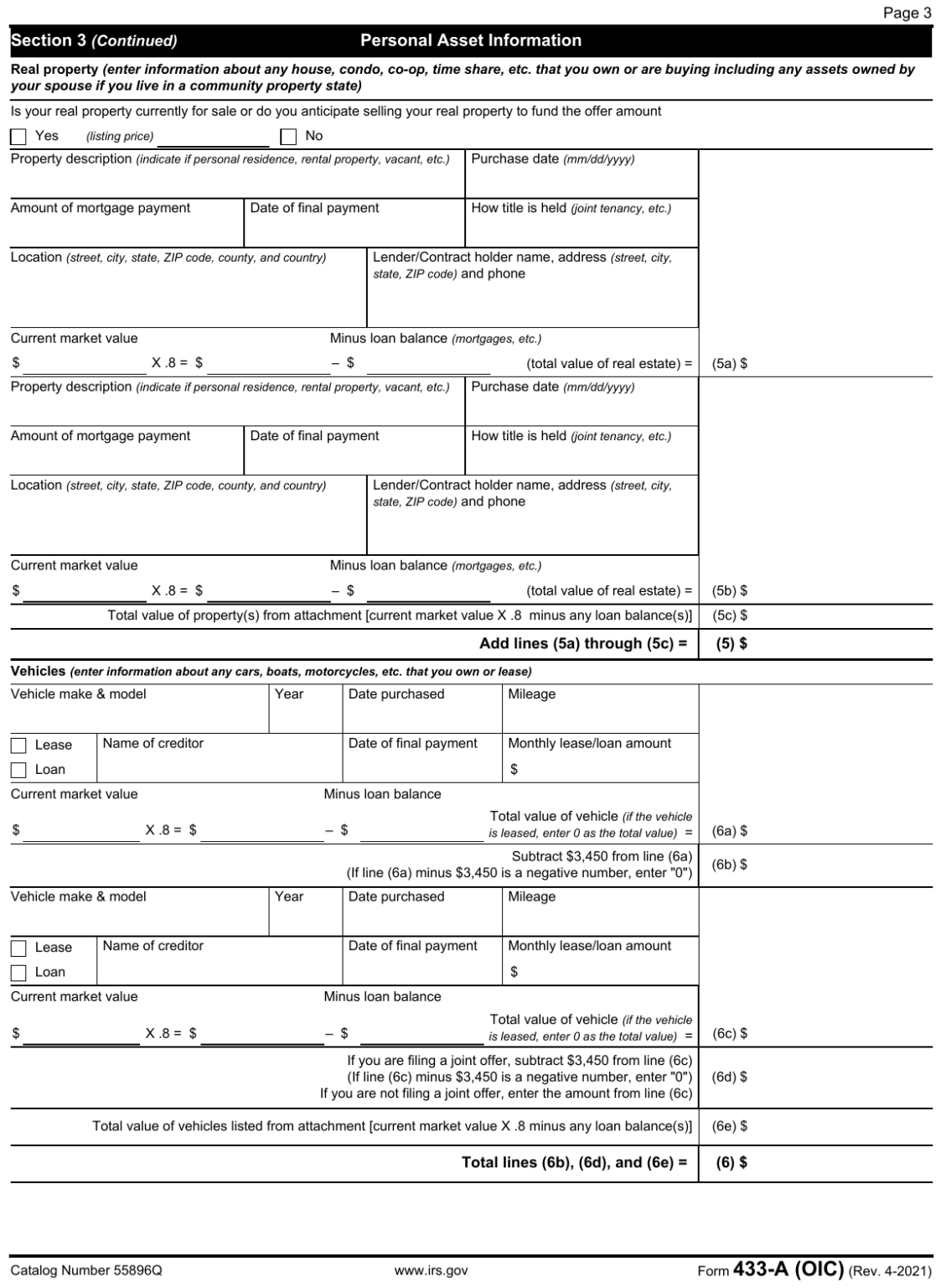 how-to-fill-out-form-433-a-oic-2021-version-detailed-instructions-from-irs-656-booklet