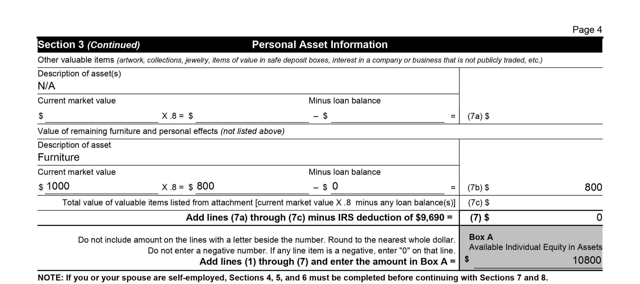 How To Fill Out Form 433 A Oic 19 Version Detailed Instructions From Irs 656 Booklet Tax Resolution Professionals A Nationwide Tax Law Firm 8 515 49