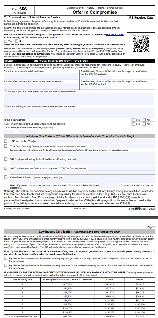 How to Fill Out IRS Form 656 Offer In Compromise (2023 Version)