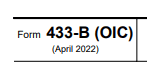 IRS Form 433-B (OIC) 2021 Version Instructions: Business Offer In Compromise