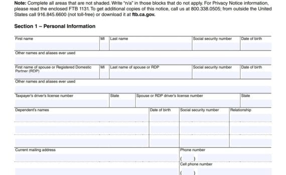 FTB offer in compromise form