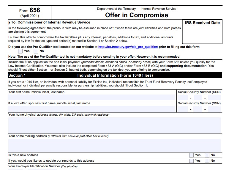 form 656