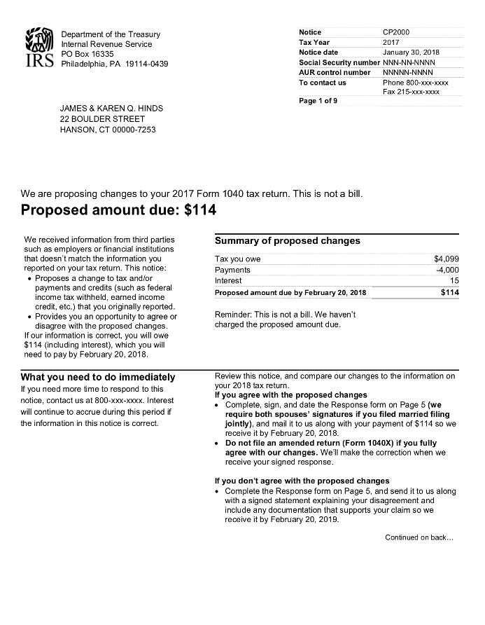 CP2000 notice